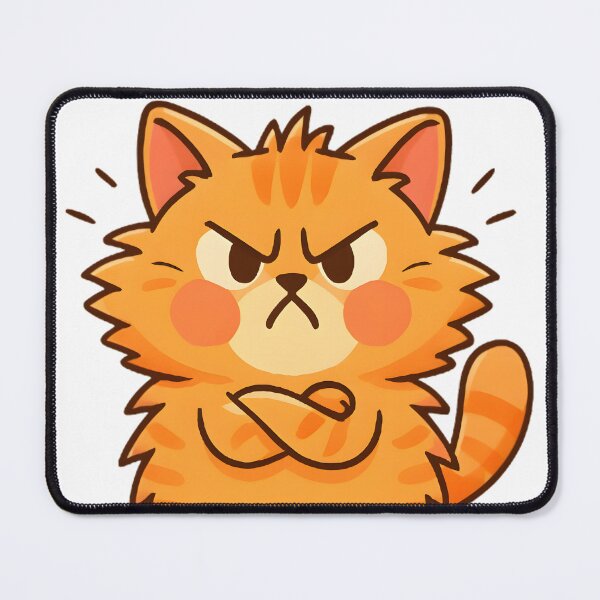 Item preview, Angry Chubby Orange Cat Cartoon designed and sold by AnimalDesingLab.