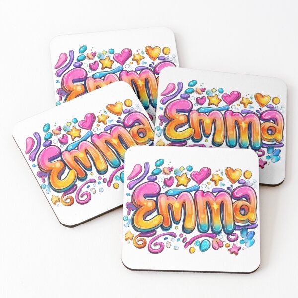 Item preview, Emma – Colorful 3D Name Lettering Art designed and sold by AlexLineArt.