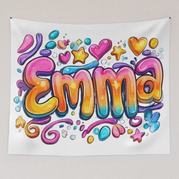 Item preview, Emma – Colorful 3D Name Lettering Art designed and sold by AlexLineArt.