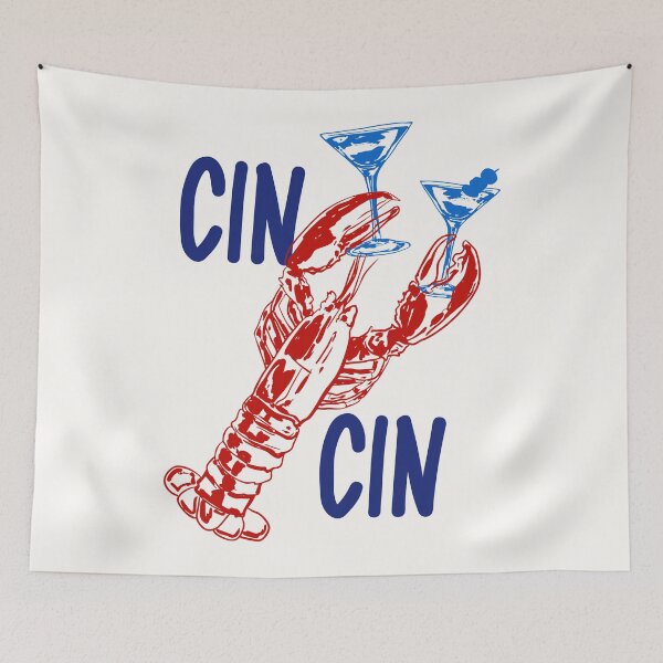 Item preview, Cin Cin Lobster Illustration designed and sold by MaiZephyr.