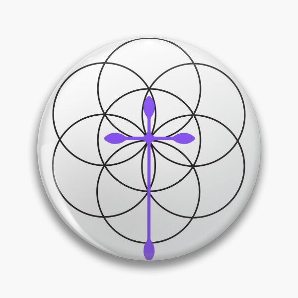 Item preview, Flower of Life x Cross (purple) designed and sold by Art for the Lord.