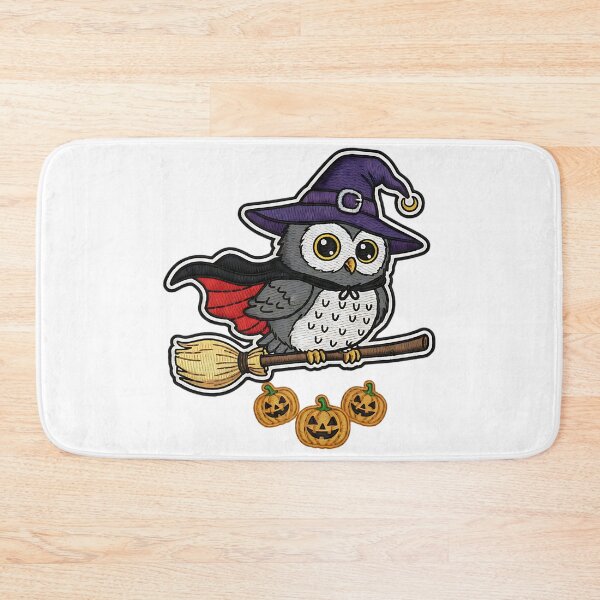 Item preview, Cute Owl Halloween Witch Costume Broom Pumpkins Spooky Art designed and sold by ArtDesignTp.