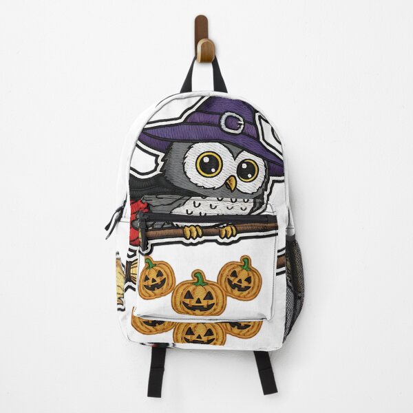 Item preview, Cute Owl Halloween Witch Costume Broom Pumpkins Spooky Art designed and sold by ArtDesignTp.