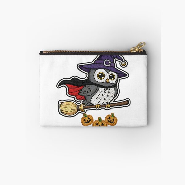 Item preview, Cute Owl Halloween Witch Costume Broom Pumpkins Spooky Art designed and sold by ArtDesignTp.