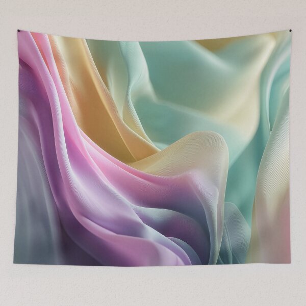 Item preview, Abstract flowing pastel fabric texture in soft folds designed and sold by Jirka Svetlik, Studio Illuvision.