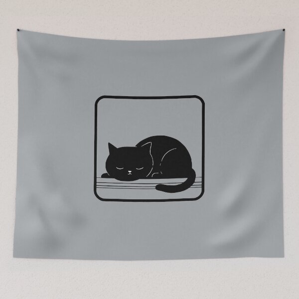 Item preview, Sleeping Cat – Cozy Peaceful Feline Artwork designed and sold by CoputerEasel.