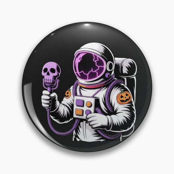Item preview, Haunted Microphone Astronaut – Spooky Halloween Music Space Design designed and sold by ColorSplash123.