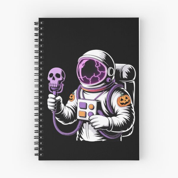 Item preview, Haunted Microphone Astronaut – Spooky Halloween Music Space Design designed and sold by ColorSplash123.