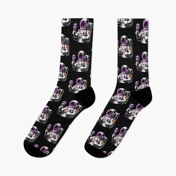 Item preview, Haunted Microphone Astronaut – Spooky Halloween Music Space Design designed and sold by ColorSplash123.