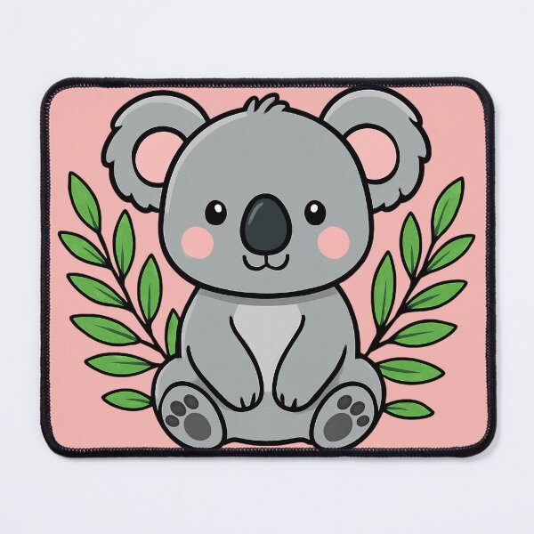 Item preview, Cute Cartoon Koala with Eucalyptus Leaves | Adorable Baby Animal Illustration for Kids designed and sold by Wild-way Art.