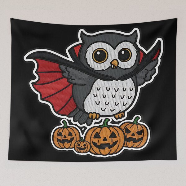 Item preview, Cute Owl Halloween Vampire Costume Pumpkins Spooky Art designed and sold by ArtDesignTp.