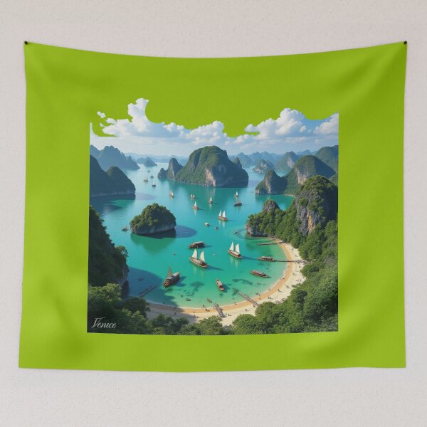 Item preview,  Draw this – Ha Long Bay Vietnam 3D Scenic Wonders ,  designed and sold by PaintMeWorld.