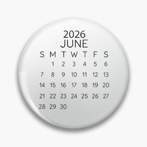 Item preview, June 2026 Minimalist Black Calendar – Modern Monthly Layout designed and sold by EmeraldeaDesign.