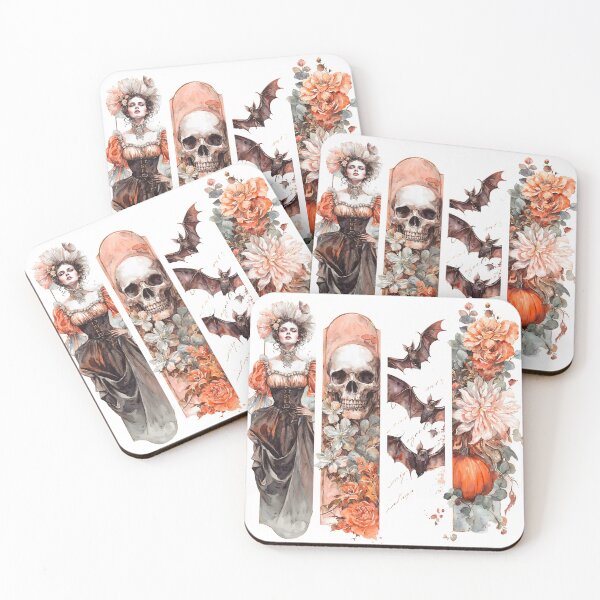Item preview, Gothic Autumn Elegance. Skull, Bats, Pumpkin Art designed and sold by Anastasiia Yurevych.