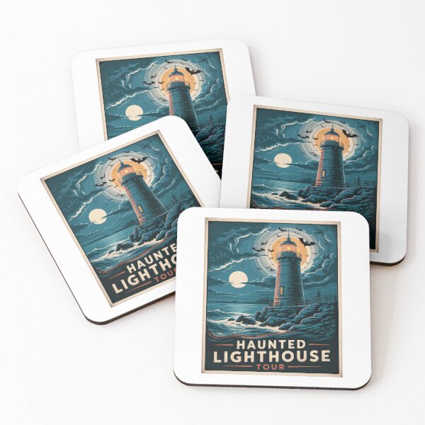 Item preview, Haunted Coastline - Spooky Lighthouse Travel Poster designed and sold by pod24.