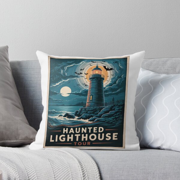 Item preview, Haunted Coastline - Spooky Lighthouse Travel Poster designed and sold by pod24.