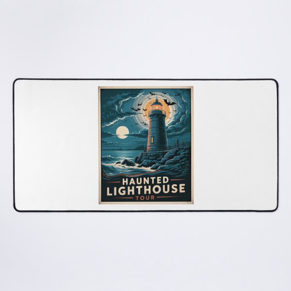 Item preview, Haunted Coastline - Spooky Lighthouse Travel Poster designed and sold by pod24.