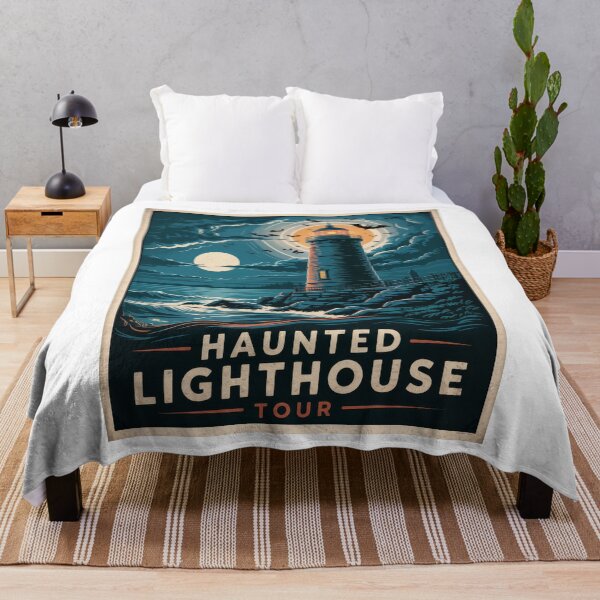 Item preview, Haunted Coastline - Spooky Lighthouse Travel Poster designed and sold by pod24.