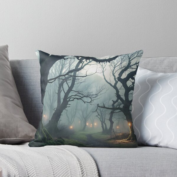 Item preview, Creepy Forest with Twisted Trees | Misty Gothic Spooky Illustration designed and sold by VividOrganica.