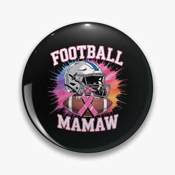 Item preview, in October We Wear Pink Football Mamaw Breast Cancer Warrior designed and sold by BlackStars3Neon.