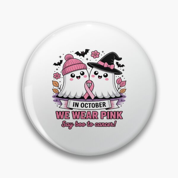 Item preview, In October We Wear Pink Ghost  Breast Cancer Is Boo Sheet designed and sold by BlackStars3Neon.