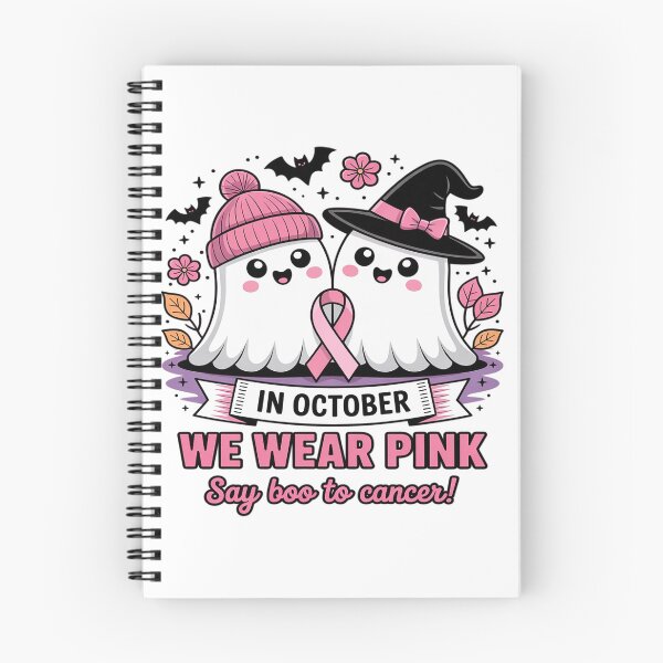 Item preview, In October We Wear Pink Ghost  Breast Cancer Is Boo Sheet designed and sold by BlackStars3Neon.