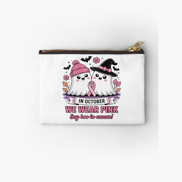 Item preview, In October We Wear Pink Ghost  Breast Cancer Is Boo Sheet designed and sold by BlackStars3Neon.