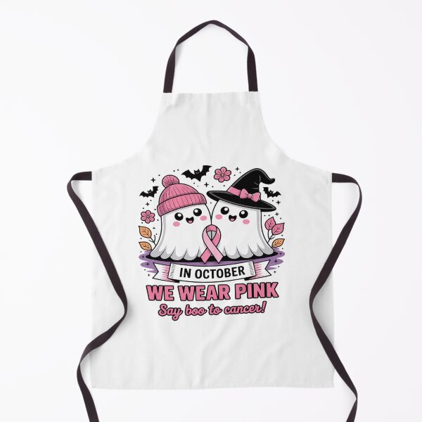 Item preview, In October We Wear Pink Ghost Breast Cancer Is Boo Sheet designed and sold by BlackStars3Neon.