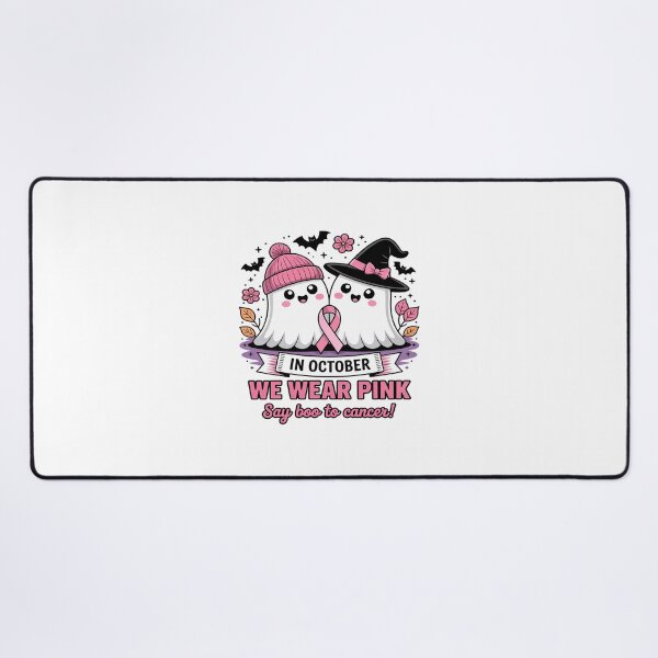 Item preview, In October We Wear Pink Ghost Breast Cancer Is Boo Sheet designed and sold by BlackStars3Neon.