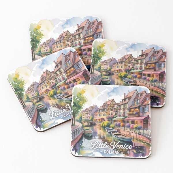 Item preview, Little Venice – Colmar France Sticker | Colorful Half-Timbered Houses Travel Art designed and sold by Timeless Design.