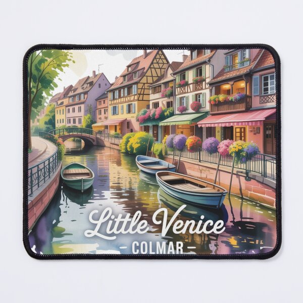 Item preview, Little Venice – Colmar France Sticker | Colorful Half-Timbered Houses Travel Art designed and sold by Timeless Design.