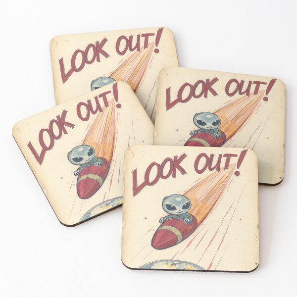 Item preview, Alien Driving close to Earth, "Look out!" designed and sold by DesignAFind.
