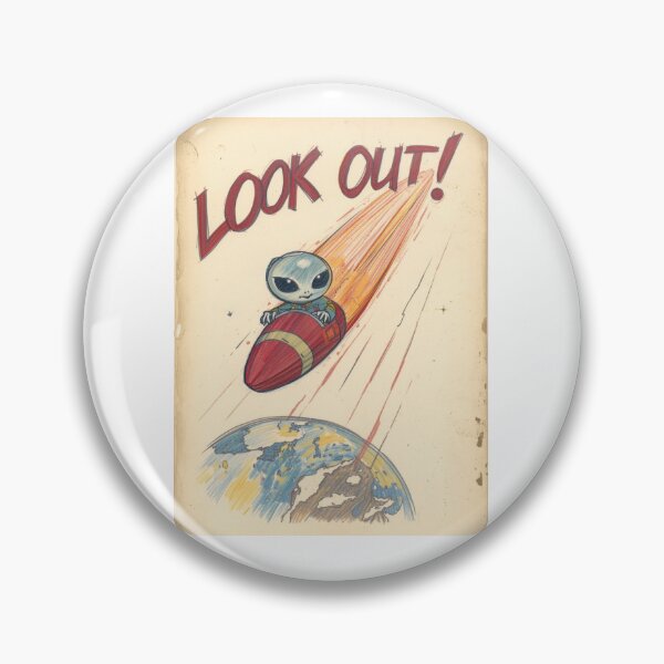 Item preview, Alien Driving close to Earth, "Look out!" designed and sold by DesignAFind.