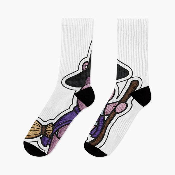 Item preview, Cute Hippo Halloween Witch Costume Purple Broom Spooky Art designed and sold by ArtDesignTp.