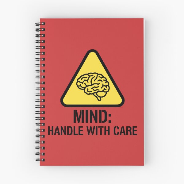 Item preview, Yellow and Black Caution Triangle Featuring Human Brain Drawing designed and sold by SplashTastic.