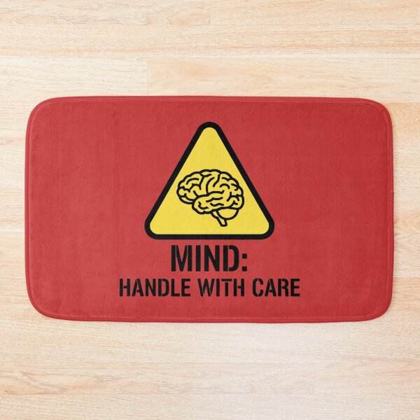 Item preview, Yellow and Black Caution Triangle Featuring Human Brain Drawing designed and sold by SplashTastic.