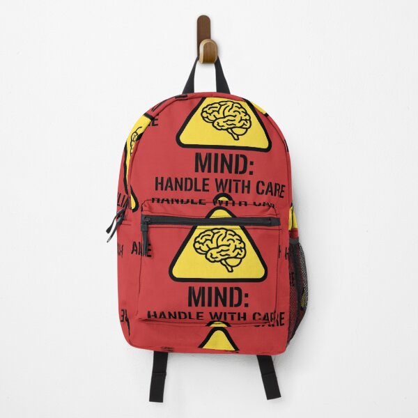 Item preview, Yellow and Black Caution Triangle Featuring Human Brain Drawing designed and sold by SplashTastic.
