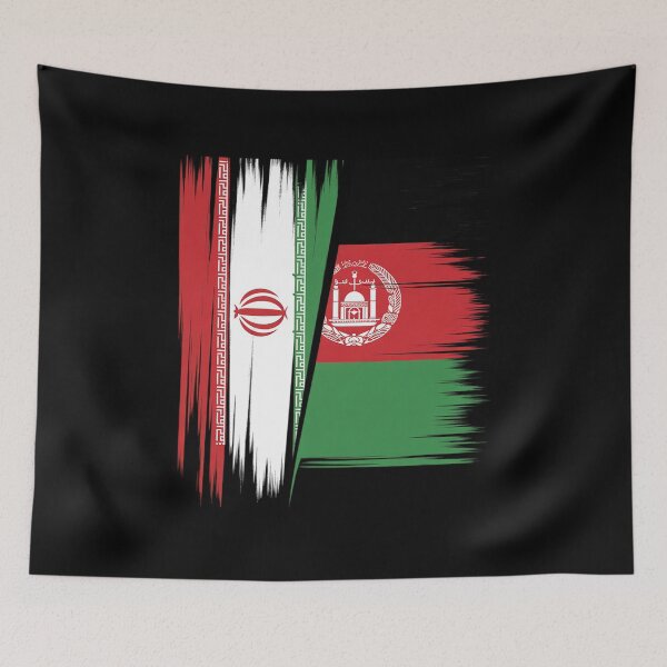 Item preview, Iran Afghanistan Half Flag Iranian Afghan Heritage designed and sold by BlackStars3Neon.