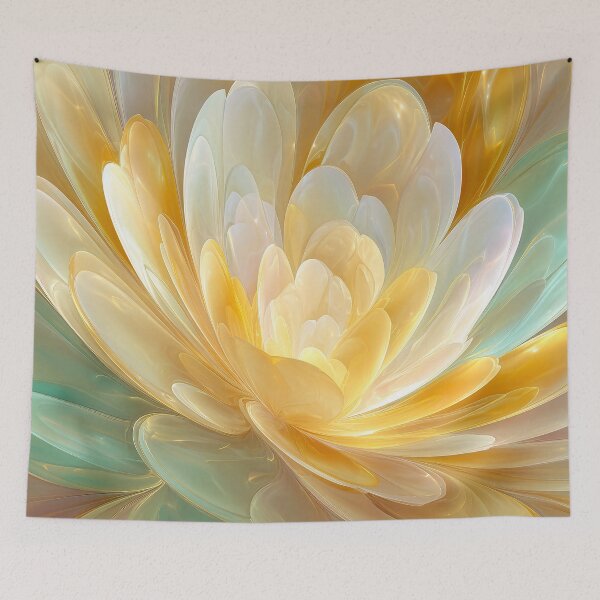 Item preview, Serene Radiance of Golden and Aqua Petal Layers designed and sold by Jirka Svetlik, Studio Illuvision.