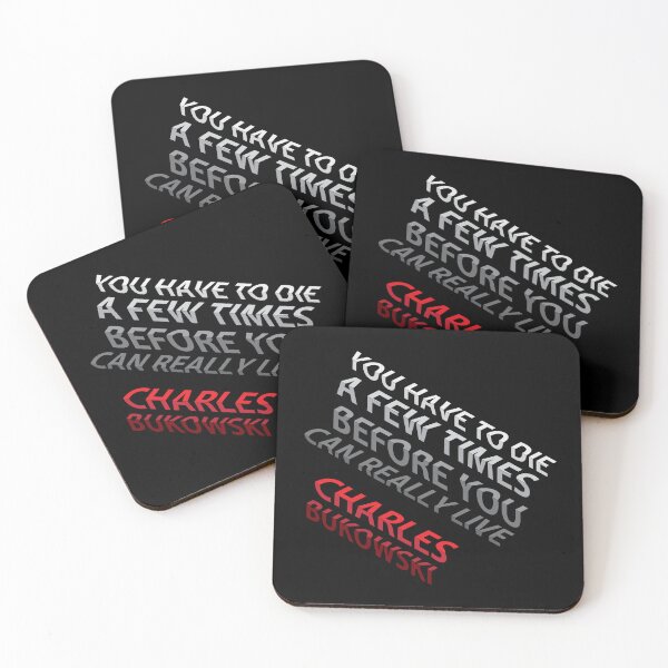 Item preview, Charles Bukowski Quote – “Die a Few Times” Existential Design designed and sold by simpledarkwavewisdom.