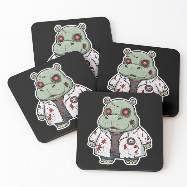 Item preview, Cute Hippo Halloween Zombie Doctor Monster Spooky Art designed and sold by ArtDesignTp.
