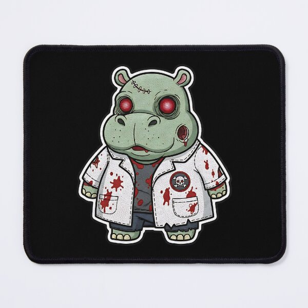 Item preview, Cute Hippo Halloween Zombie Doctor Monster Spooky Art designed and sold by ArtDesignTp.