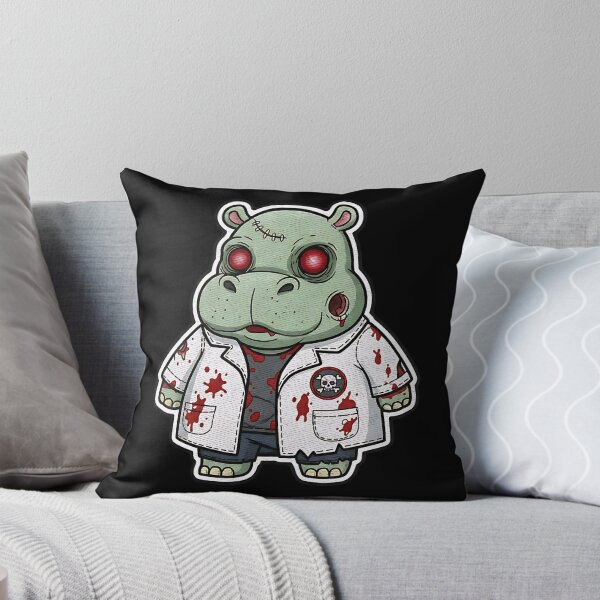 Item preview, Cute Hippo Halloween Zombie Doctor Monster Spooky Art designed and sold by ArtDesignTp.