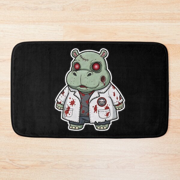 Item preview, Cute Hippo Halloween Zombie Doctor Monster Spooky Art designed and sold by ArtDesignTp.