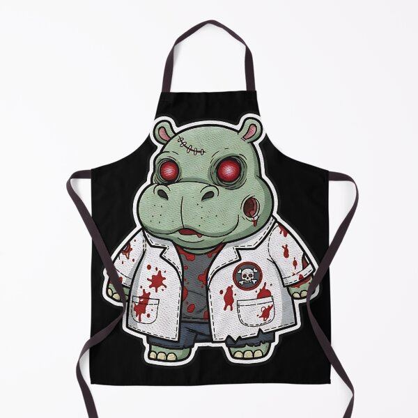 Item preview, Cute Hippo Halloween Zombie Doctor Monster Spooky Art designed and sold by ArtDesignTp.