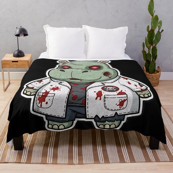 Item preview, Cute Hippo Halloween Zombie Doctor Monster Spooky Art designed and sold by ArtDesignTp.