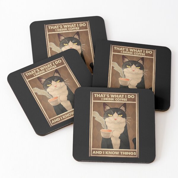 Item preview, Tuxedo Cat Drink Coffee And Know Things 	 	 designed and sold by ilucktpfl18.