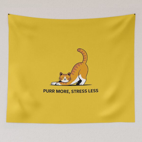 Item preview, Purr More Stress Less Cat designed and sold by Christian Weiss.