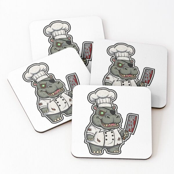 Item preview, Cute Hippo Halloween Zombie Chef Costume Spooky Art designed and sold by ArtDesignTp.