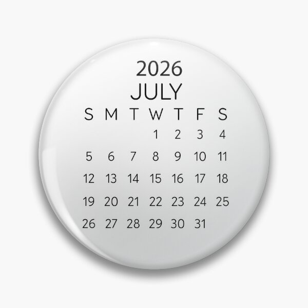 Item preview, July 2026 Minimalist Black Calendar – Simple Chic Planner Page designed and sold by EmeraldeaDesign.
